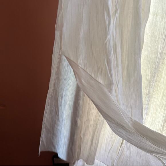 Madewell Open-Back Midi Cover-Up Dress Crinkle Cotton Lighthouse White NWT Sz M - Picture 7 of 9